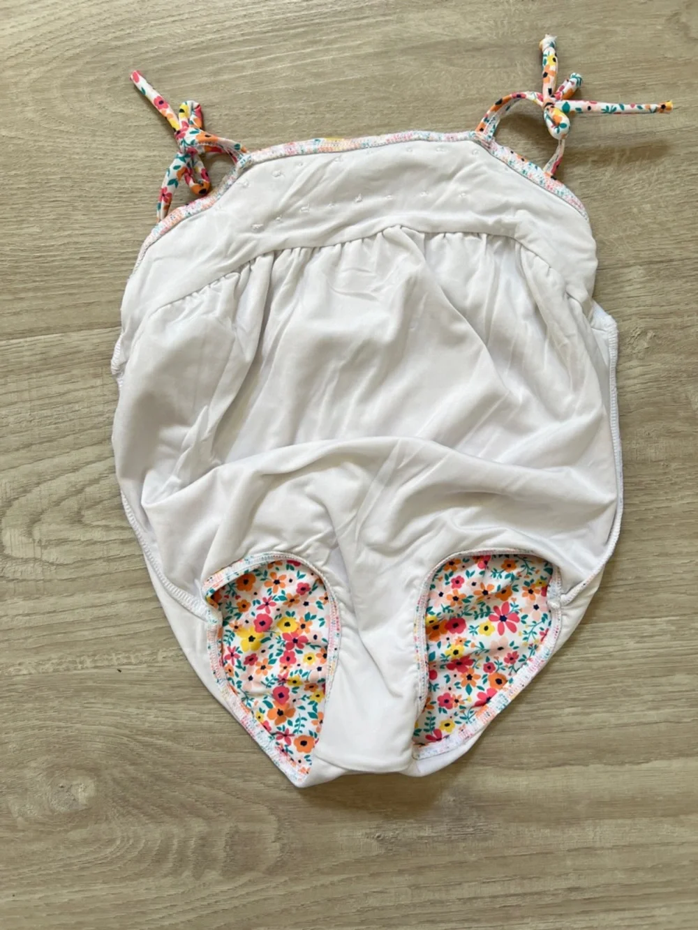 Tucker + Tate One Piece Swimsuit Girls 24M Floral 3D Flowers Lined Beach Summer